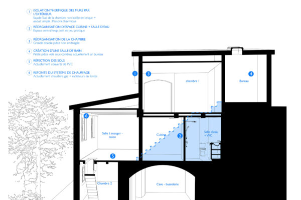 CALUIRE MAISON COUPE EXISTANT