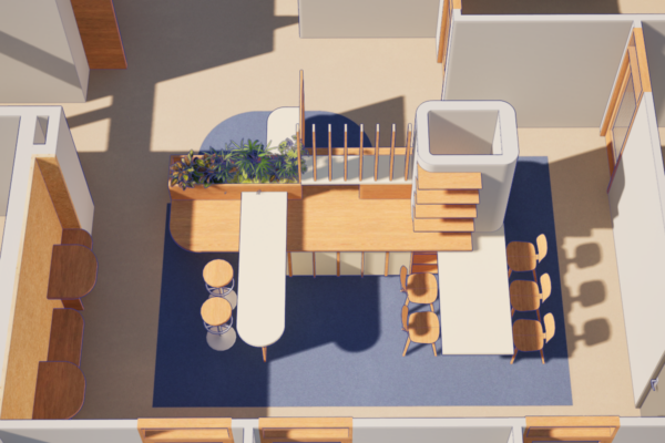 ENSSIB VUE 3D ESPACE CONVIVIALITÉ